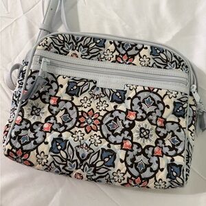 Vera Bradley Blue and Red Floral Crossbody Bag